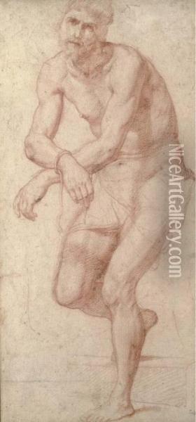 Study For Christ As The Man Of Sorrows Oil Painting - Ottavio Vannini
