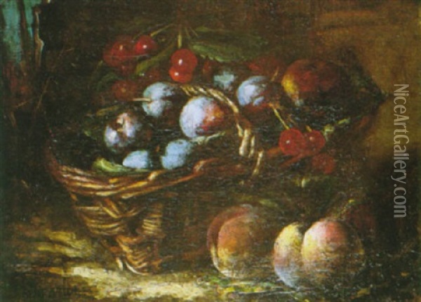 Le Panier De Fruits Oil Painting - Alphonse Alexis Morlot