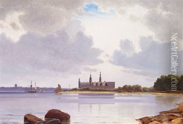 View Of Kronborg And Karnan Oil Painting - Emil Carlsen