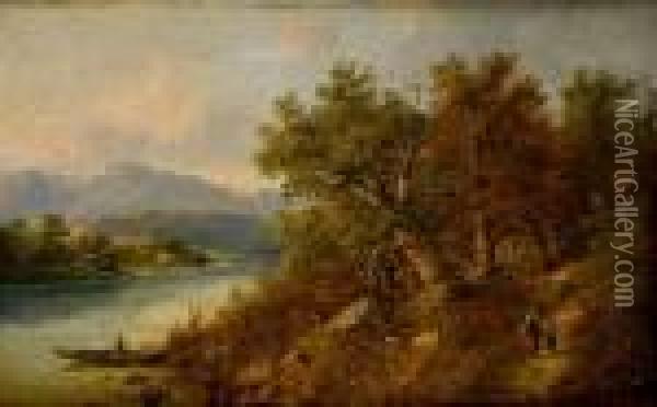 Krajina S Riekou Steyr Oil Painting - Eduard Boehm