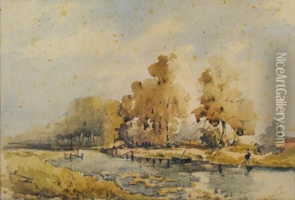 Bord De Canal Oil Painting - Paul Hermanus