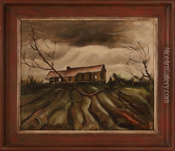 Sharecropper's Cabin Oil Painting - Joseph Paul Vorst