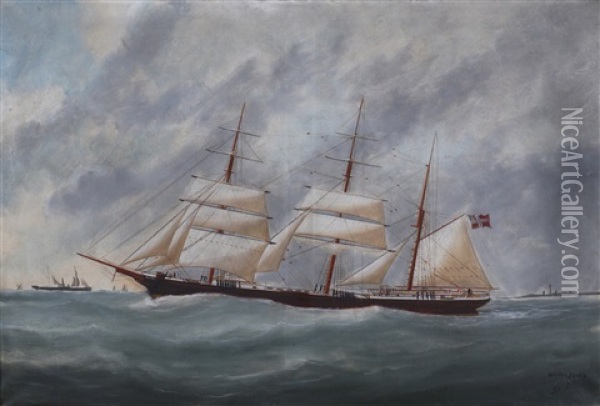 Sea King Oil Painting - Victor Charles Edouard Adam