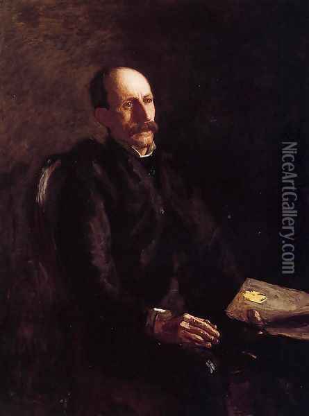 Portrait of Charles Linford, the Artist Oil Painting - Thomas Cowperthwait Eakins