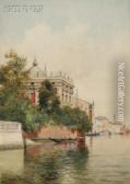 View Of Venice Oil Painting - Warren W. Sheppard