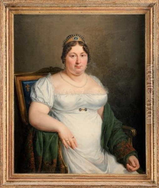Portrait De Marie-josephine De Savoie Oil Painting - Marie Elenore Godefroy