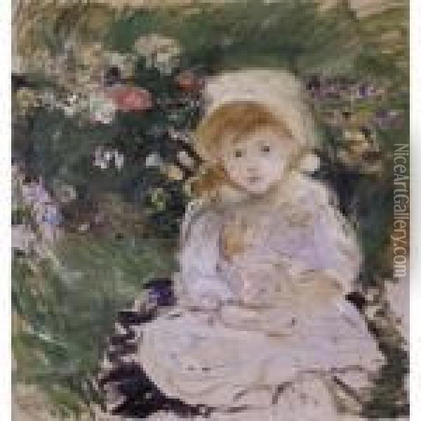 Fillette A La Poupee Oil Painting - Berthe Morisot