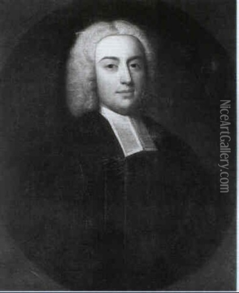 Portrait Of A Gentleman Believed To Be Thomas Bonney, Rector Of Ockham, Half Length Oil Painting - Joseph Highmore