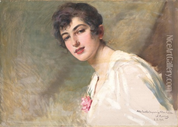 Portrait Von Altea Landi Oil Painting - Vittorio Matteo Corcos