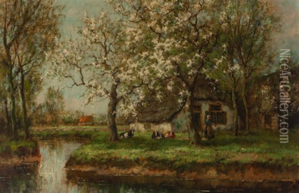 Blossoms At Laren Oil Painting - Willem Hendriks