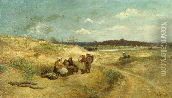 Rastende Bauern Und Fischer Oil Painting - Antoine Druet