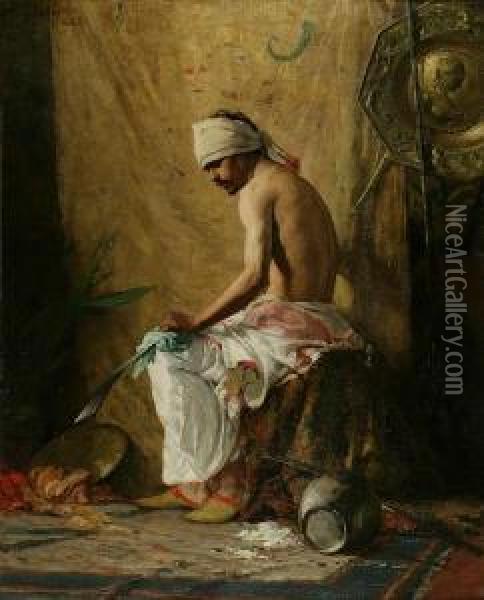 The Warrior Oil Painting - Charles Yardley Turner