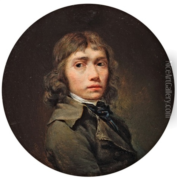 Portrat Eines Jungen Mannes Oil Painting - Henri-Pierre Danloux