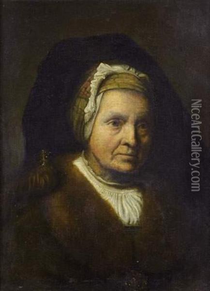 Portrait De Femme Gee Oil Painting - Abraham van Dijck
