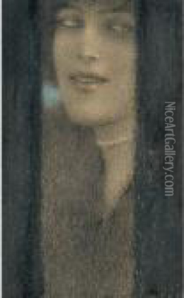 Etude De Femme Oil Painting - Fernand Khnopff