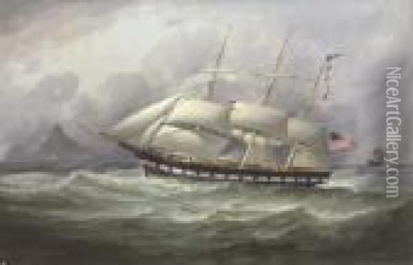 The American Packet Oil Painting - Samuel Walters