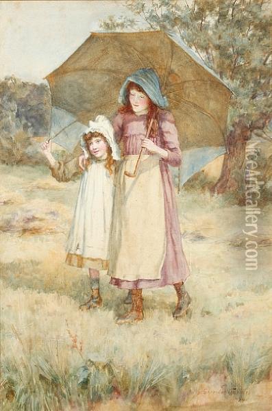 A Summer's Walk Oil Painting - Georges Sheridan Knowles