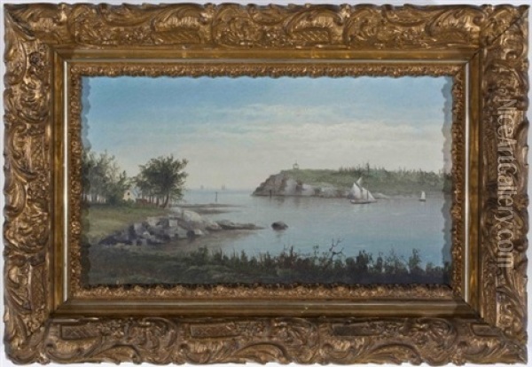 View Of Cushing Oil Painting - George M. Hathaway
