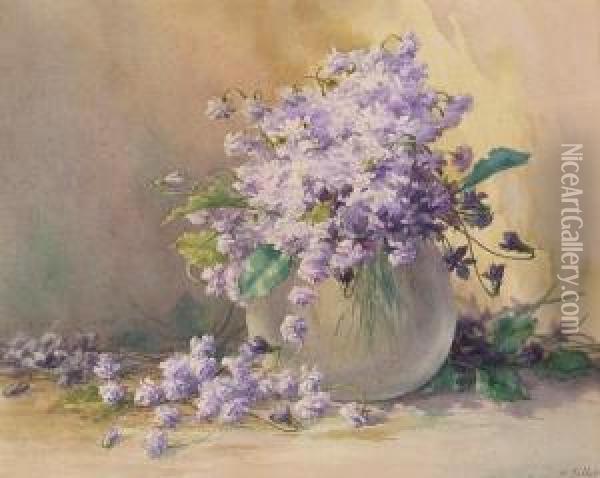 Lilacs Oil Painting - Helen Whitney Kelley