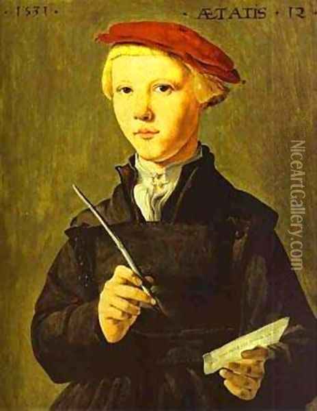 The Schoolboy 1531 Oil Painting - Jan Van Scorel