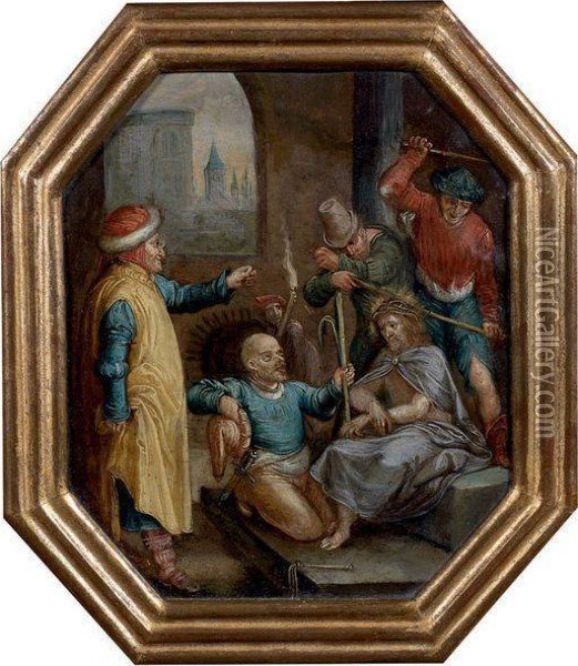 Christ A La Colonne Et Christ Au Roseau Oil Painting - Jan Pynas