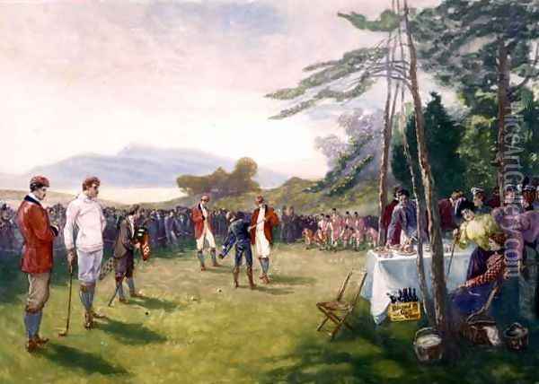 The Clubs the Thing, published by Boupil and Co. Oil Painting - Henry Sandham