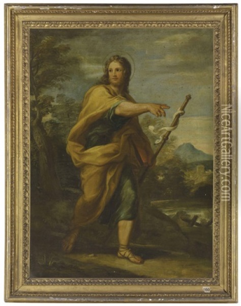 Saint John The Baptist Oil Painting - Giuseppe Bartolomeo Chiari