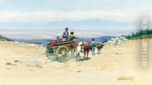 Travellers In The Mountains Oil Painting - Richard Karlovich Zommer