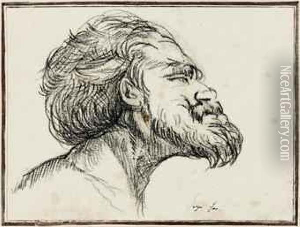 Head Of A Bearded Man Oil Painting - Domingos Antonio de Sequeira