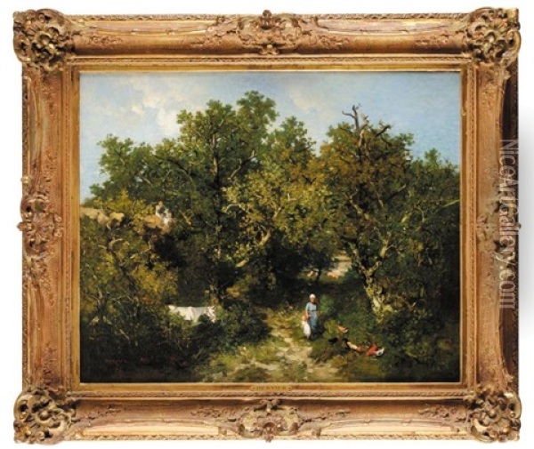 La Lecon D'histoire Naturelle Oil Painting - Louis Adolphe Hervier