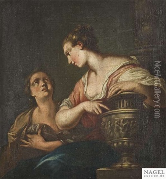 Rebecca Am Brunnen Oil Painting - Giovanni Battista Piazzetta