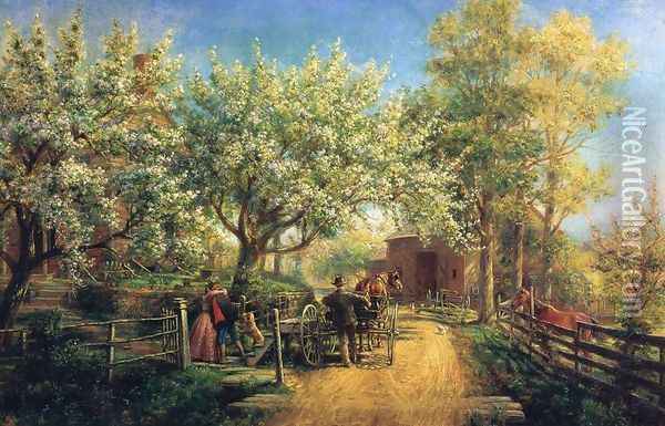 The Homecoming Oil Painting - Edward Lamson Henry