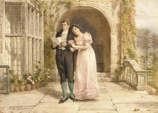 The Love Letter Oil Painting - George Goodwin Kilburne