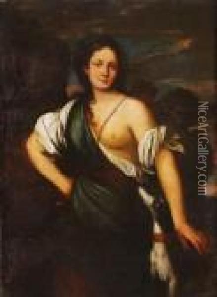 Diana The Huntress Oil Painting - Michelangelo Merisi Da Caravaggio