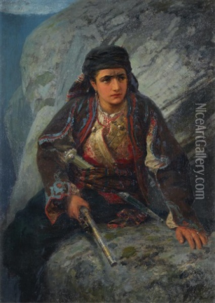 The Herzegovian On Lookout Oil Painting - Vasili Dimitrievich Polenov