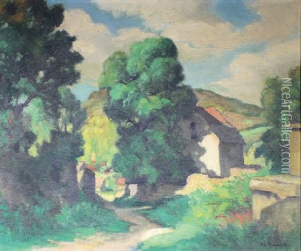 Le Hameau Oil Painting - Pierre Gaston Rigaud