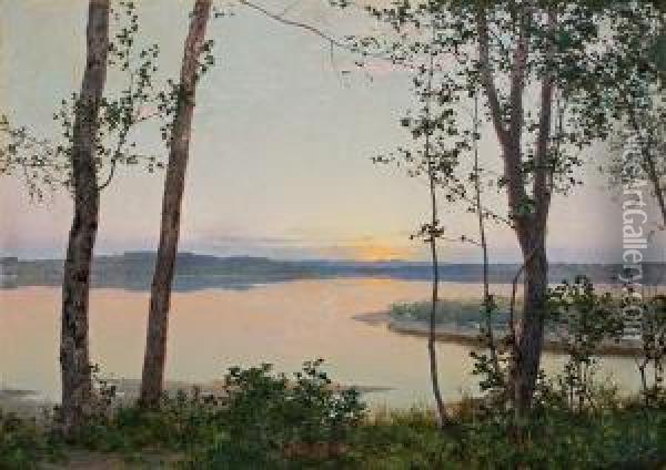 Sunrise Over The Lake Oil Painting - Walter Launt Palmer