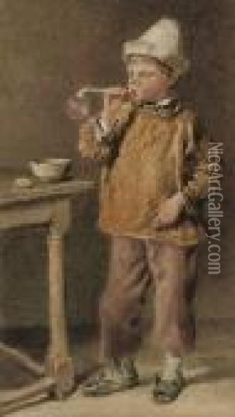 Bubbles Oil Painting - William Henry Hunt