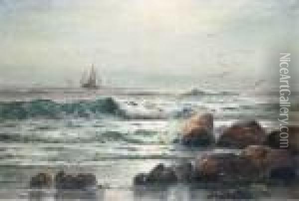 When The Flowing Tide Comes In Oil Painting - Edward Moran