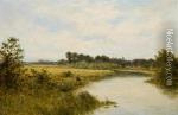 Summer Afternoon Fishing Oil Painting - Daniel Sherrin