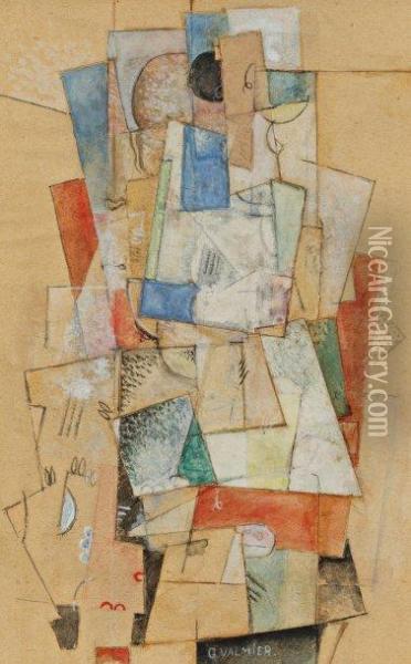 Composition Oil Painting - Georges Valmier