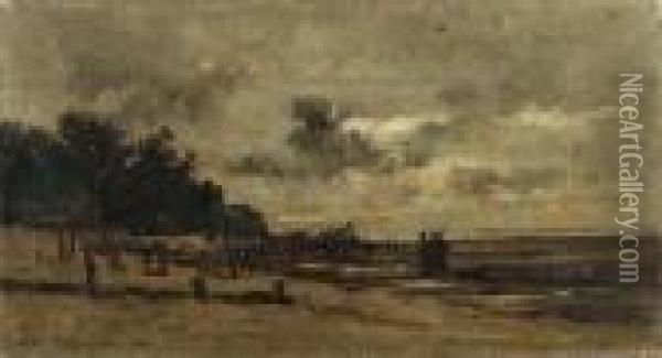 Le Brise-lame Oil Painting - Karl Pierre Daubigny