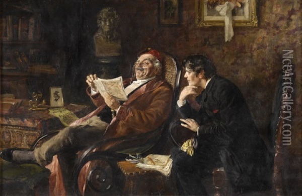 Sein Erstes Drama Oil Painting - Ferdinand Brutt