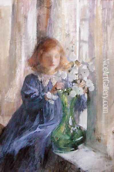 The Green Vase Oil Painting - James Jebusa Shannon