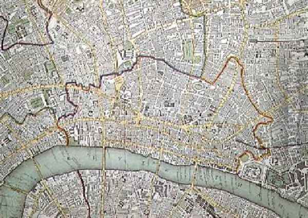 Map of London Oil Painting - Charles Knight