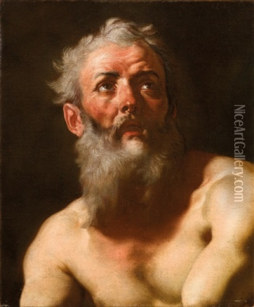 An Apostle Oil Painting - Francesco de Mura