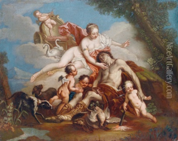 Venus Den Tod Des Adonis Betrauernd Oil Painting - Jacopo Amigoni
