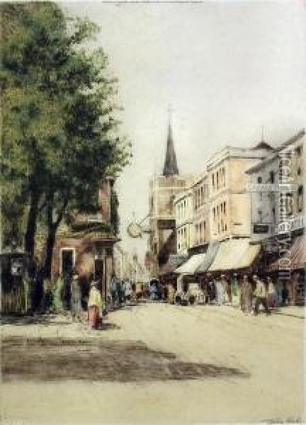 St George's Street, 
Canterbury Oil Painting - William Tatton Winter