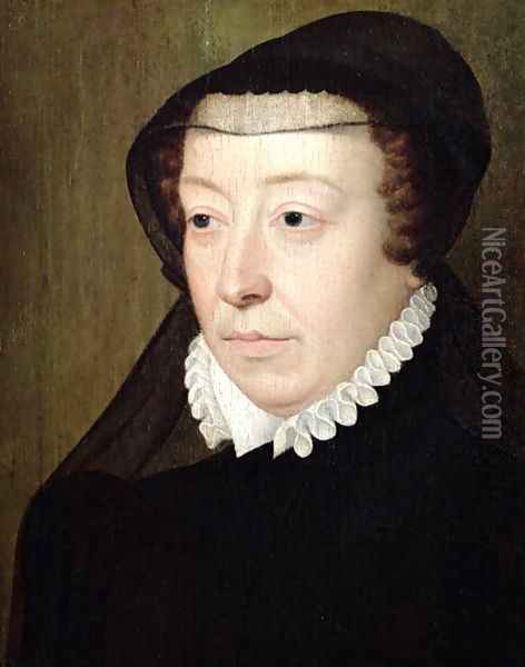 Portrait of Catherine de Medici Oil Painting - Francois Clouet