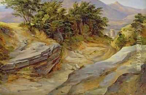 Italian Mountain Landscape Oil Painting - Joachim Faber